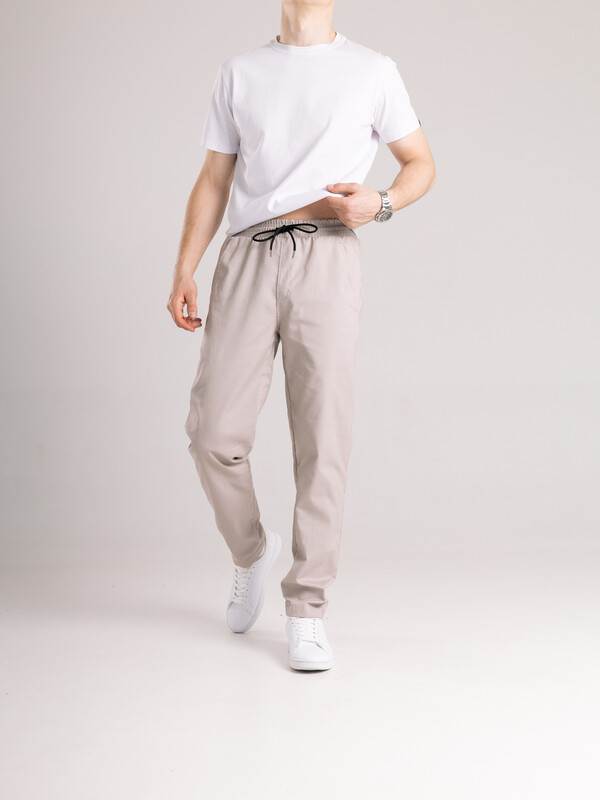 Повсякденні штани для чоловіків Pobedov Step бежевого кольору, фото 1