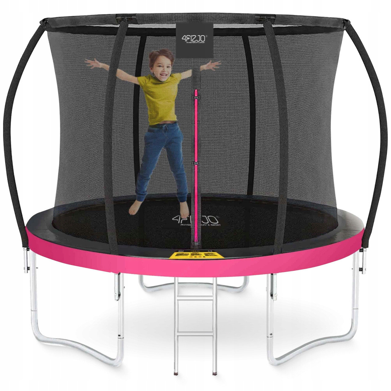 Батут із внутрішньою сіткою 4FIZJO PRO 8FT 252 см Black/Pink (P-5907739314550)