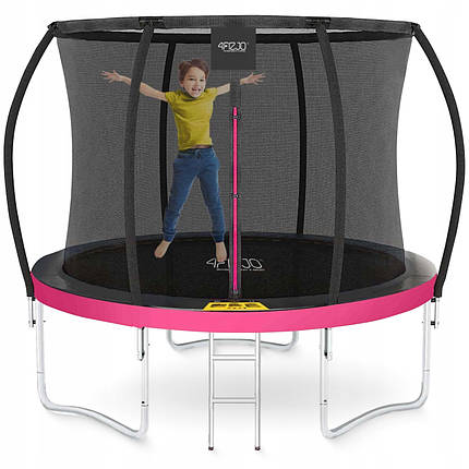 Батут із внутрішньою сіткою 4FIZJO PRO 8FT 252 см Black/Pink (P-5907739314550), фото 1