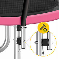 Батут із внутрішньою сіткою 4FIZJO PRO 8FT 252 см Black/Pink (P-5907739314550), фото 3