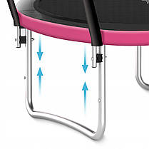 Батут із внутрішньою сіткою 4FIZJO PRO 8FT 252 см Black/Pink (P-5907739314550), фото 6