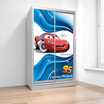 Шафа купе Блискавка, дитяча шафа купе 2/3/4 двері, шафа для одягу фотодрук