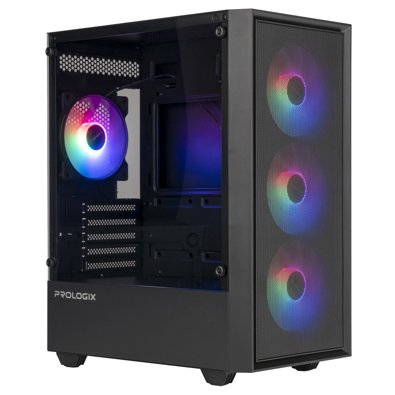 Корпус Prologix E107 Tempered Glass Black без БЖ, фото 1