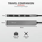 Концентратор Trust Halyx Aluminium USB-А Grey (23786), фото 8