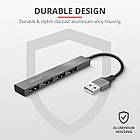 Концентратор Trust Halyx Aluminium USB-А Grey (23786), фото 9