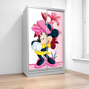 Шафа купе Мінні Маус, дитяча шафа купе 2/3/4 двері, шафа для одягу фотодрук