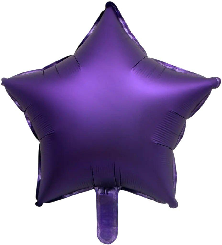 Фольгована куля без малюнка Зірка Фіолетова  сатин, 18"