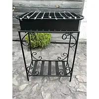 Мангал Україна 00000038666 із дровницею на 9 шампурів 3мм