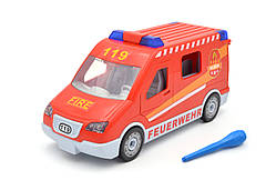 Конструктор з викруткою мікроавтобус пожежна охорона світло звук 1375