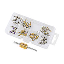 Набір ніпелів для автокондиціонерів R12/R134a, 34од.