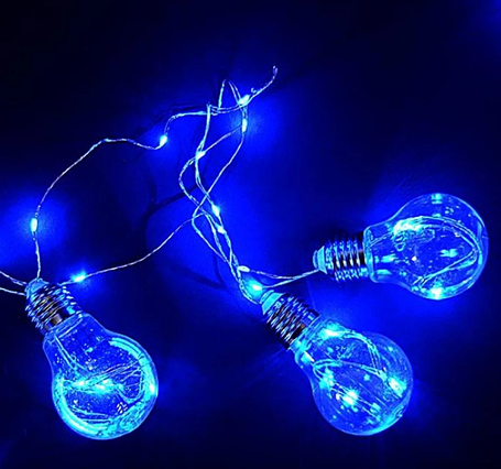Гірлянда Лампа Едісона 75LED 2,5м Колір LED-Синій 220v RD-9009 YU227, фото 1