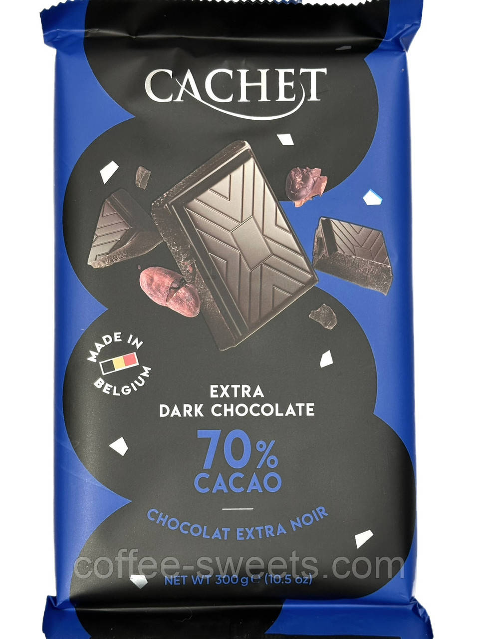 Шоколад Cachet 300 г екстра чорний 70%