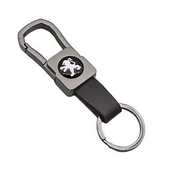 Брелок Peugeot з карабіном, брелок металевий Пежо