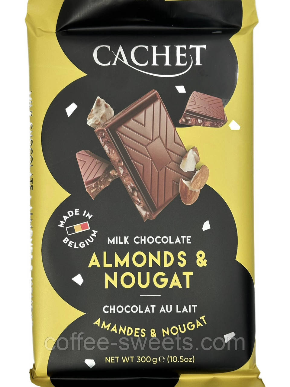 Шоколад Cachet 300г молочний мигдаль нуга 32%