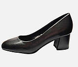 Жіночі чорні туфлі шкіра розмір 36 37 38, фото 2