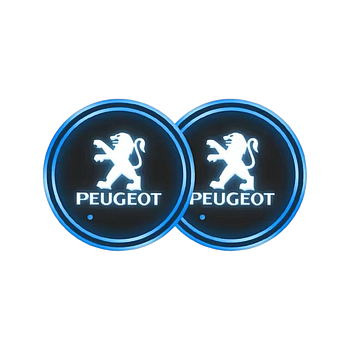 Підсвічування підсклянника з логотипом автомобіля PEUGEOT