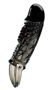 Насадка на член із вібрацією — Pretty Love Cecelia Vibrating Penis Sleeve Black