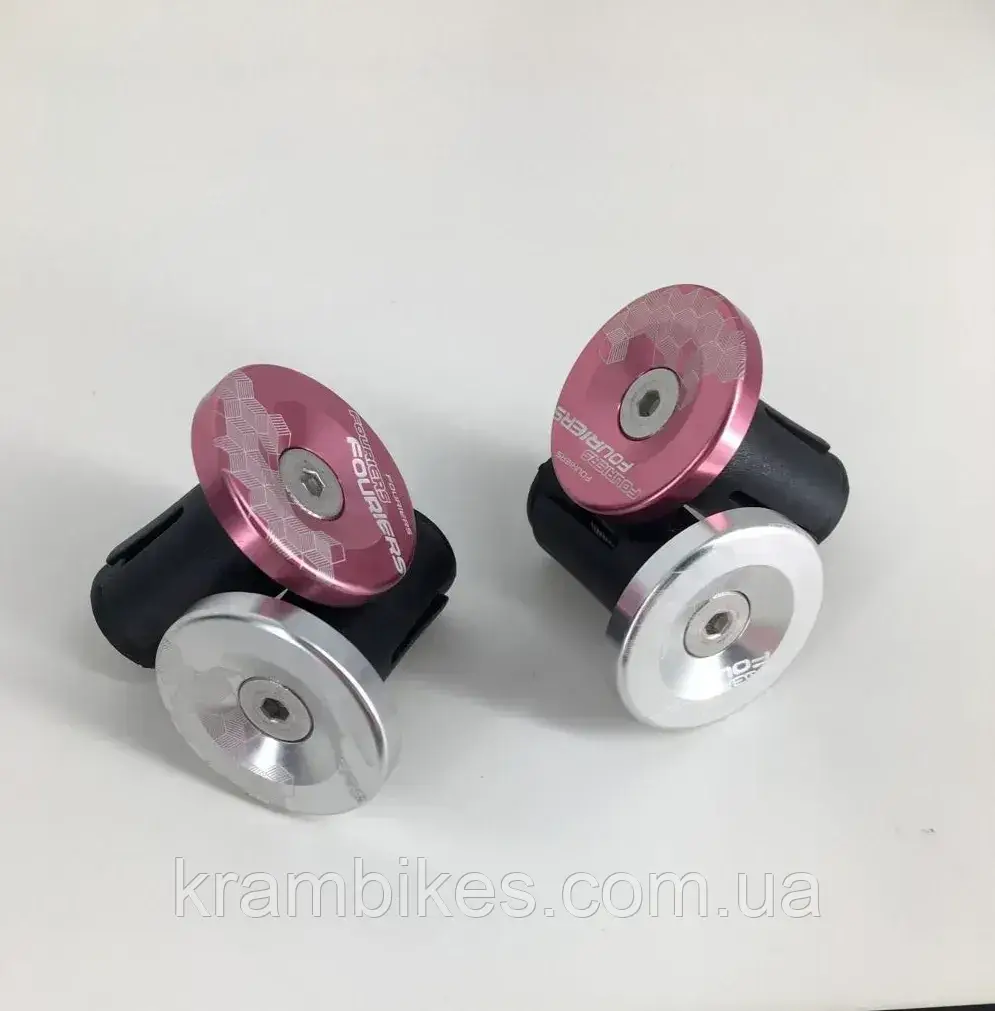 Заглушки керма MTB Fouriers Alloy алю з/болт 41р/пара рожеві