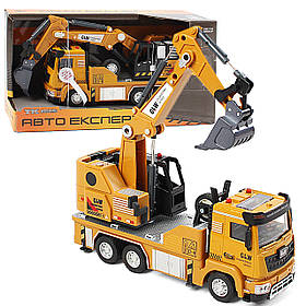 Спецтехніка дитячий екскаватор металопластик 1:40 звук світло рухомі елементи 25*7*12см (TK-40071)