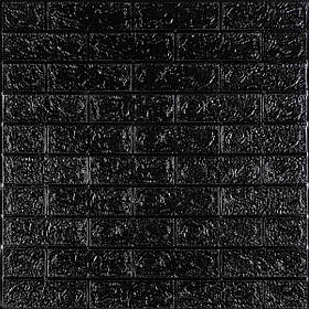 3D панель самоклеюча цегла Чорний 700х770х5мм (019-5) SW-00000151