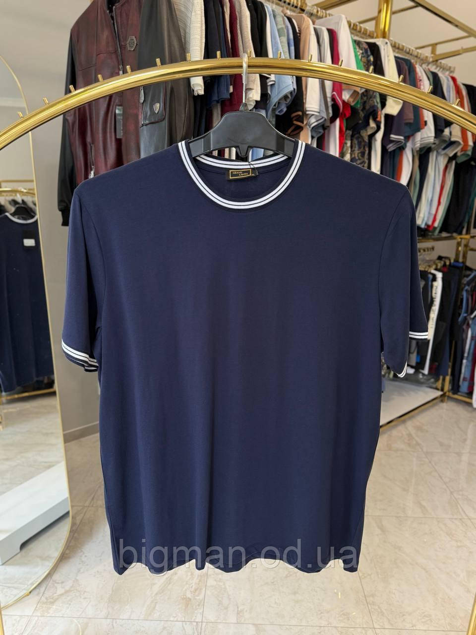 Чоловіча футболка La Vita 5113 (батал) 3-7XL т-синя