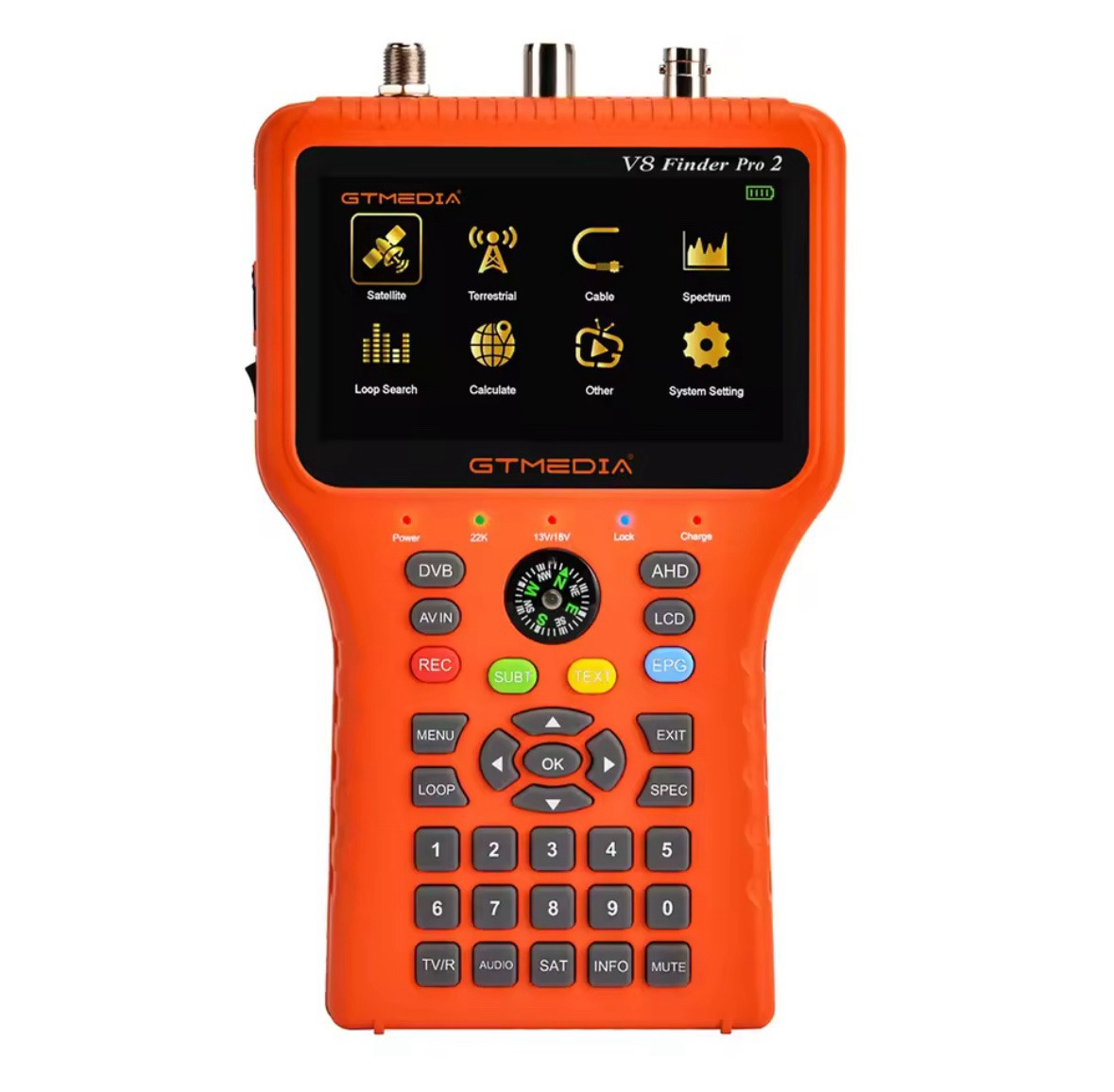 Прилад DVB-S2/S/T2/T/C Combo для настроювання супутникових антен GTmedia V8 Finder Pro 2 і камери AHD
