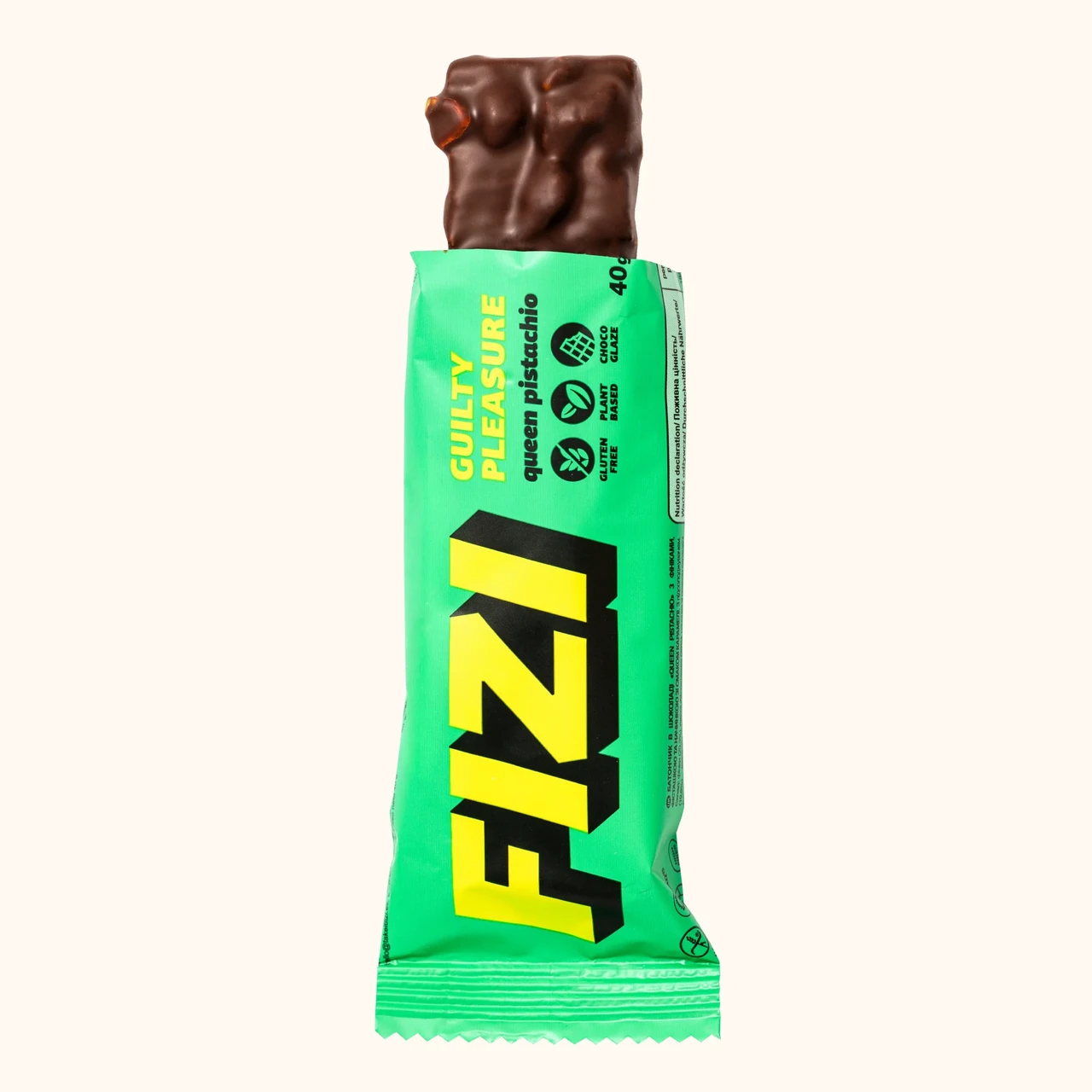 Батончик QUEEN PISTACHIO Фісташка Fizi, 40 г