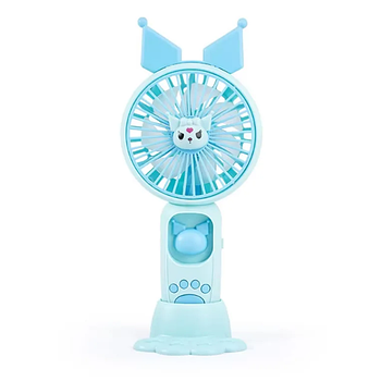 Дитячий портативний міні-вентилятор Куромі з підсвічуванням 22 см Блакитний колір Luna