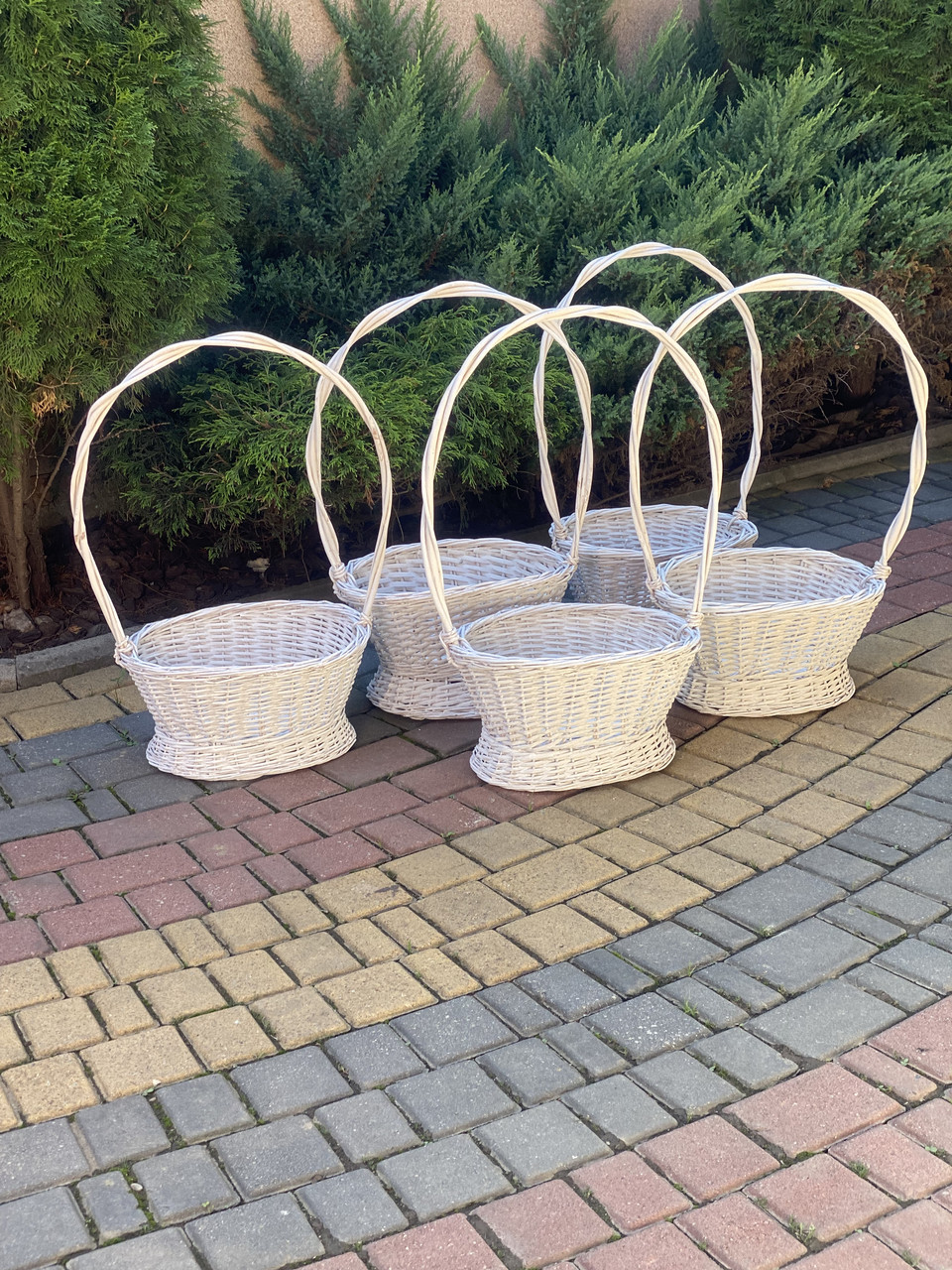 Корзина квіткова з лози. "Стакан" 20х67см. Арт:30107, фото 1