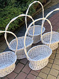 Корзина квіткова з лози. "Стакан" 20х67см. Арт:30107, фото 4