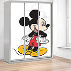 Шафа купе Міккі Маус, дитяча шафа купе 2/3/4 двері, шафа для одягу фотодрук, фото 3