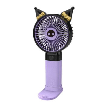 Дитячий портативний міні-вентилятор "Куромі" 18 см Чорний колір Luna