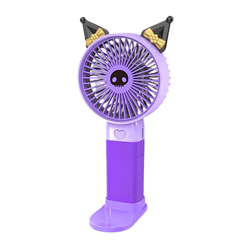 Дитячий портативний міні-вентилятор "Куромі" 18 см Бузковий колір Luna