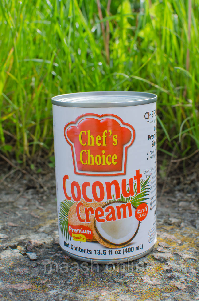 Кокосові вершки 78% без цукру Chef`s Choice, 400 мл, фото 1