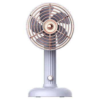 Настільний ретро міні-вентилятор 20 см Бузковий колір Luna