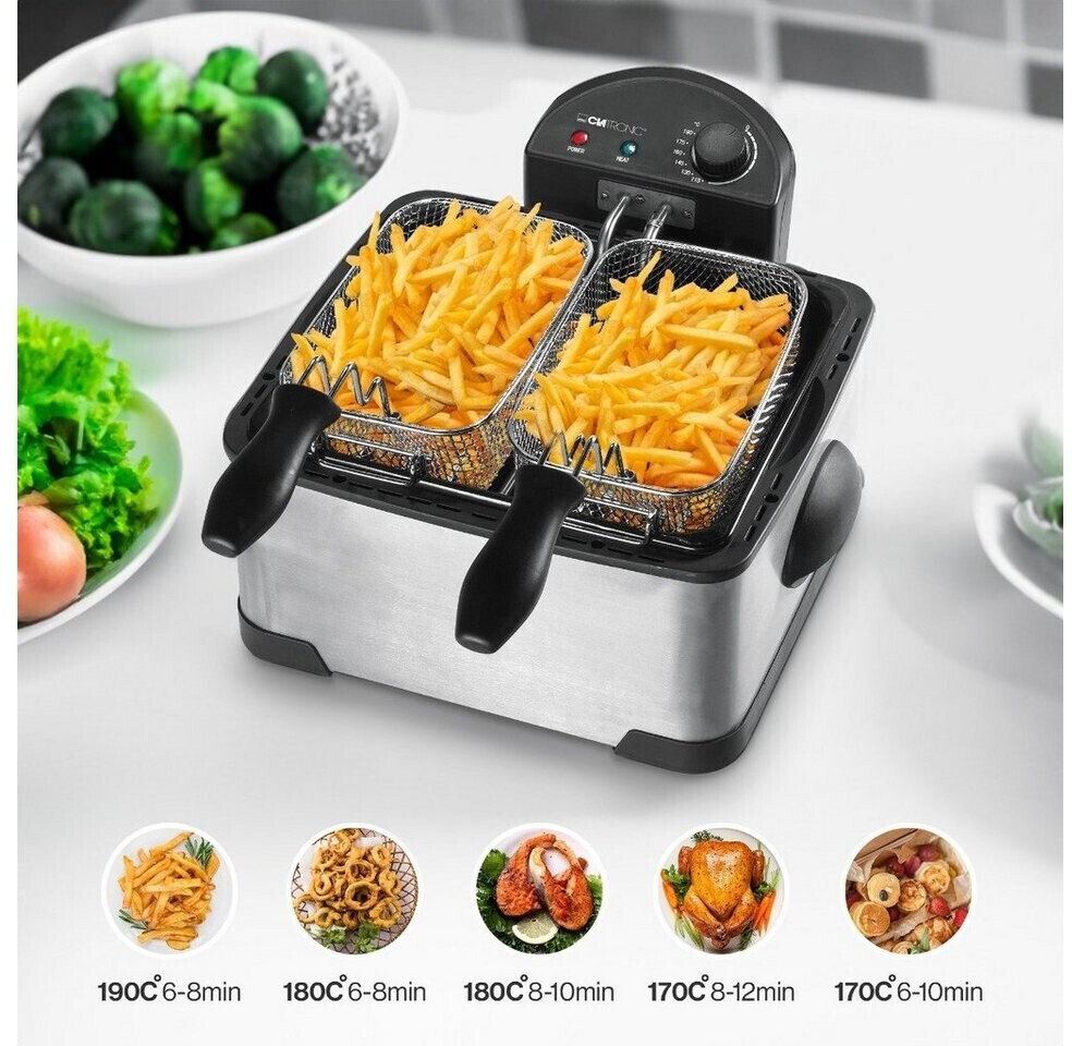 Фритюрниця електрична Clatronic FR 3195 дві кошики 2000 Вт, фото 1