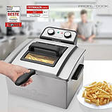 Фритюрниця, електрофритюрниця на 2 кошика ProfiCook PC-FR 1038 нержавіюча сталь 4 літр., фото 9