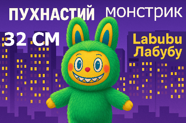  бірюзовий  зайчик-монстрик із серії The Monsters