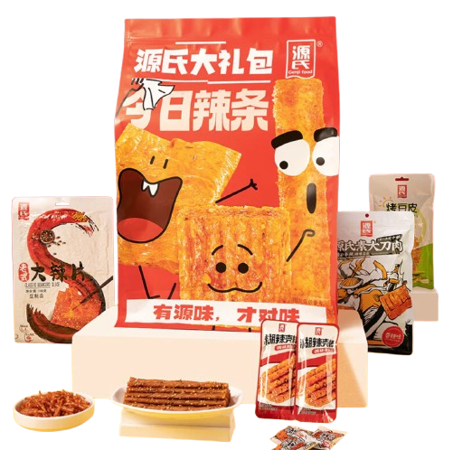 Великий набір снеків латяо Genji Food Latiao Spicy Sticks Gift Mega Pack 1540г
