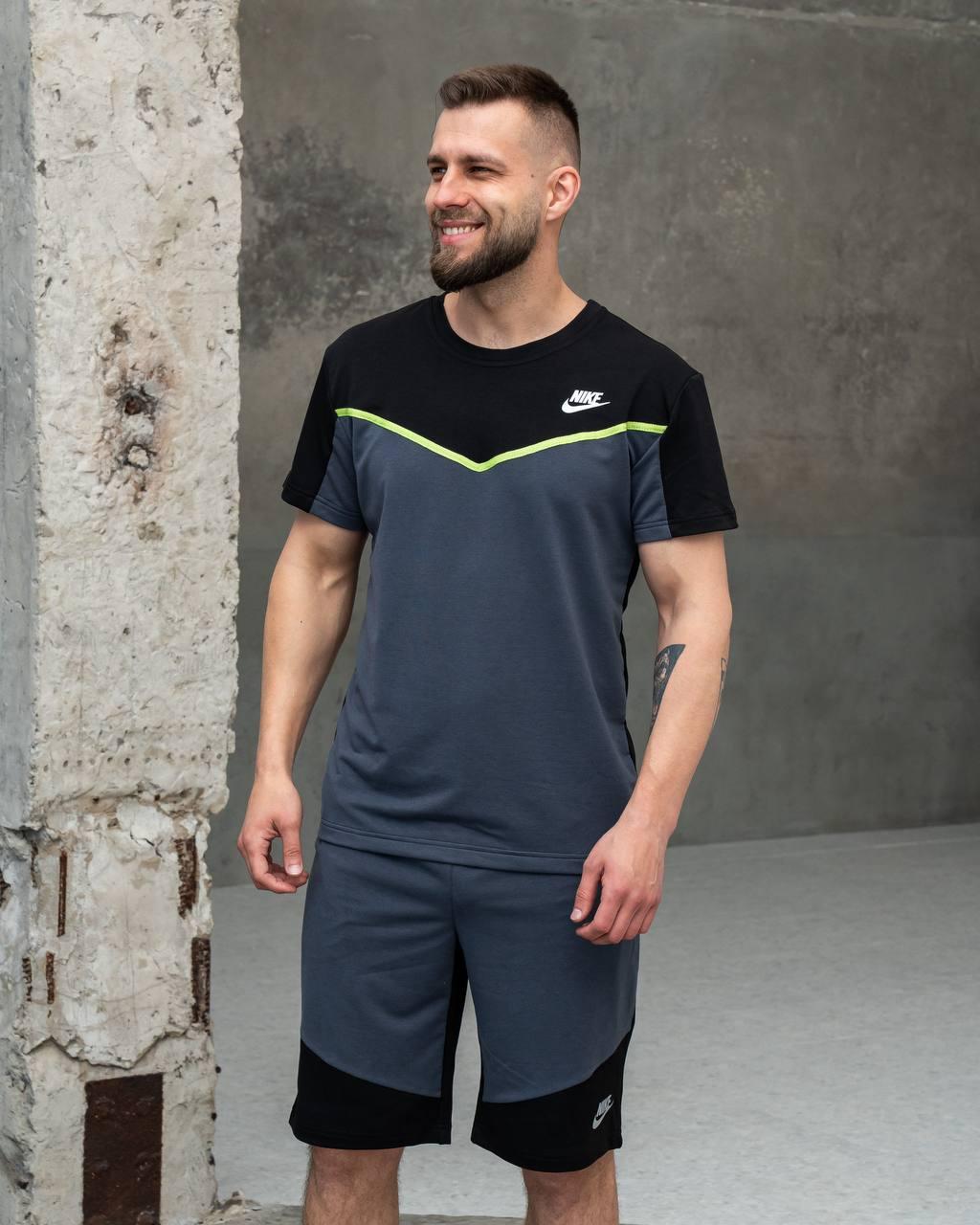 (Футболка + шорти) Nike спортивний чоловічий костюм
