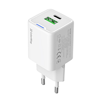 Зарядний пристрій мережевий USB/Type-C 30W білий GaN Mini ColorWay, фото 4