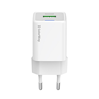 Зарядний пристрій мережевий USB/Type-C 30W білий GaN Mini ColorWay, фото 3