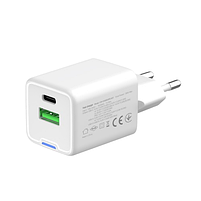 Зарядний пристрій мережевий USB/Type-C 30W білий GaN Mini ColorWay, фото 9