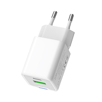 Зарядний пристрій мережевий USB/Type-C 30W білий GaN Mini ColorWay, фото 8