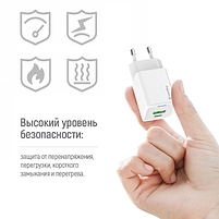 Зарядний пристрій мережевий USB/Type-C 30W білий GaN Mini ColorWay, фото 5