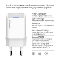 Зарядний пристрій мережевий Type-C PD 30W білий GaN Mini ColorWay, фото 2