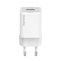 Зарядний пристрій мережевий USB/Type-C 35W білий GaN Mini ColorWay, фото 3