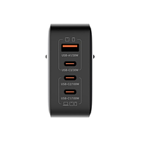 Зарядний пристрій мережевий USB/3Type-C PD 100W чорний GaN ColorWay, фото 9