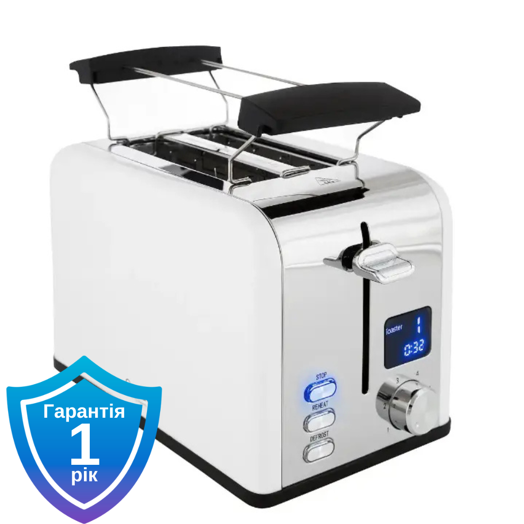 Тостер Gerlach GL 3221 білий з LCD