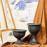 Вазон Леон з підставкою 21см граніт Алеана, фото 3